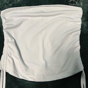 Rue21 White Strapless Crop Top